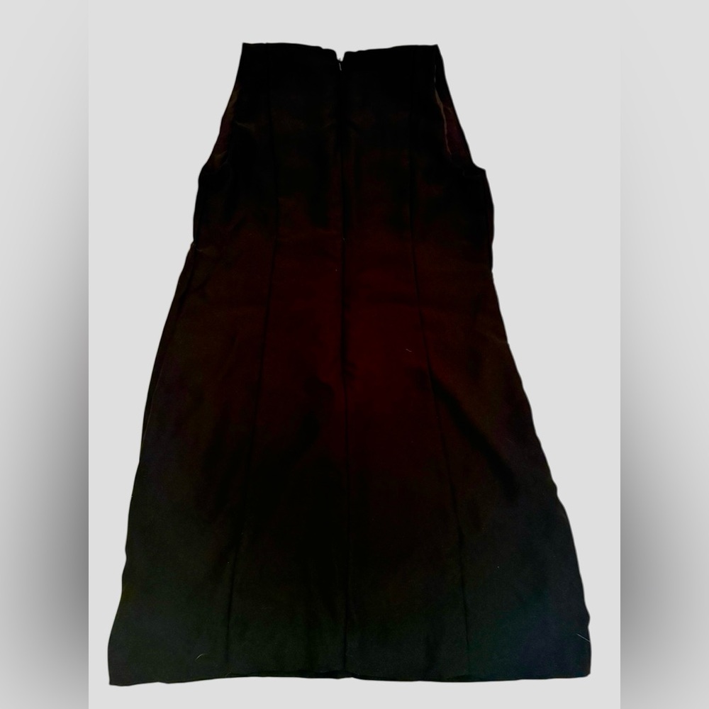 Banana Republic Women’s Black Sleeveless V-Neck Shift Dress Petite 0 Side Pocket - Picture 9 of 15